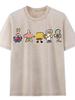 Unisex SpongeBob Print Chinese Style Summer Short Sleeve Casual Top