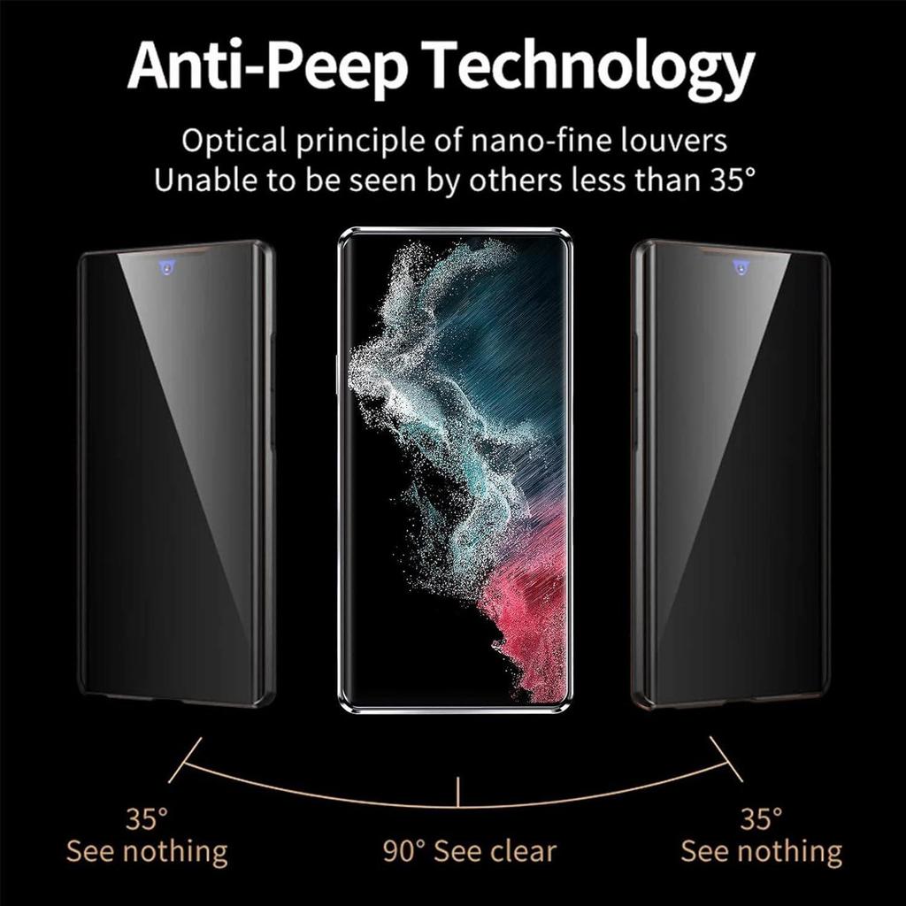 Geeignet für Samsung S25ultra Anti-Peeping Handyhülle Magneto 24 23 22 Doppelseitiges Glas Metall Magnetische Hülle