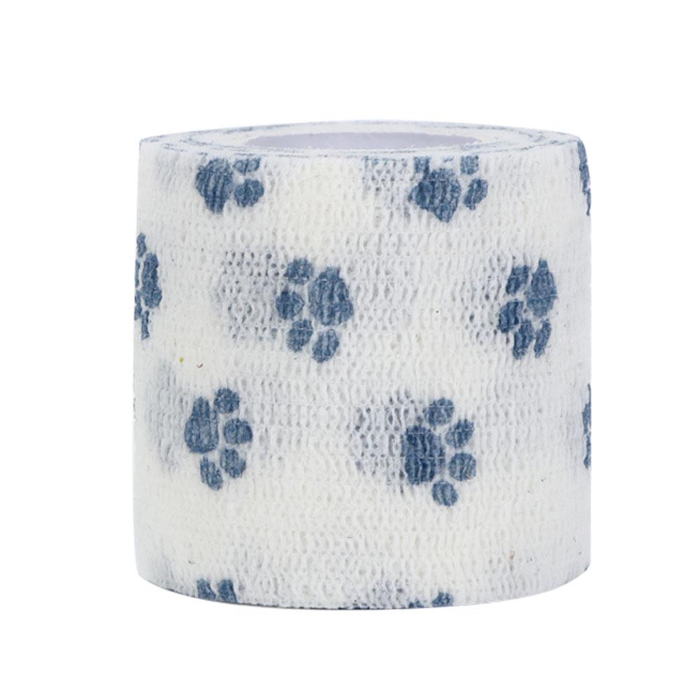 

Self Adhesive Pet Bandage Brthable NOn Woven Cats Dogs Injury Elastic Body Wrap Blue