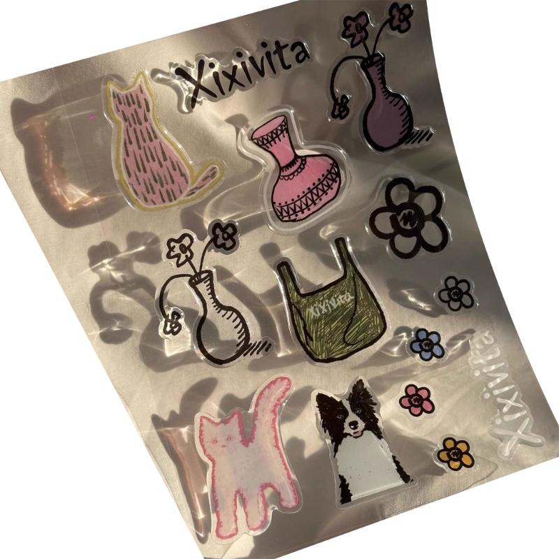 

Realistic 3D Jelly Plastic Stickers Suitable for Electronics Decoration Cute Adhesive Decals Waterproof and No Residues