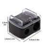 Double Holes Precision Lipstick Cosmetic Pencil Sharpener for Eyebrow Lip Liner Eyeliner Pencil Gift School Supplies
