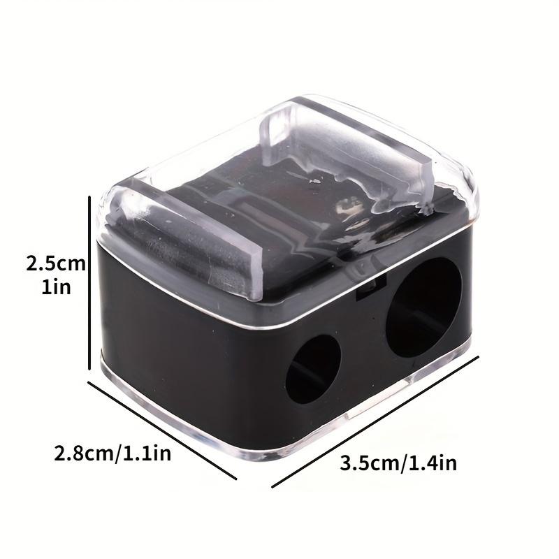 Double Holes Precision Lipstick Cosmetic Pencil Sharpener for Eyebrow Lip Liner Eyeliner Pencil Gift School Supplies