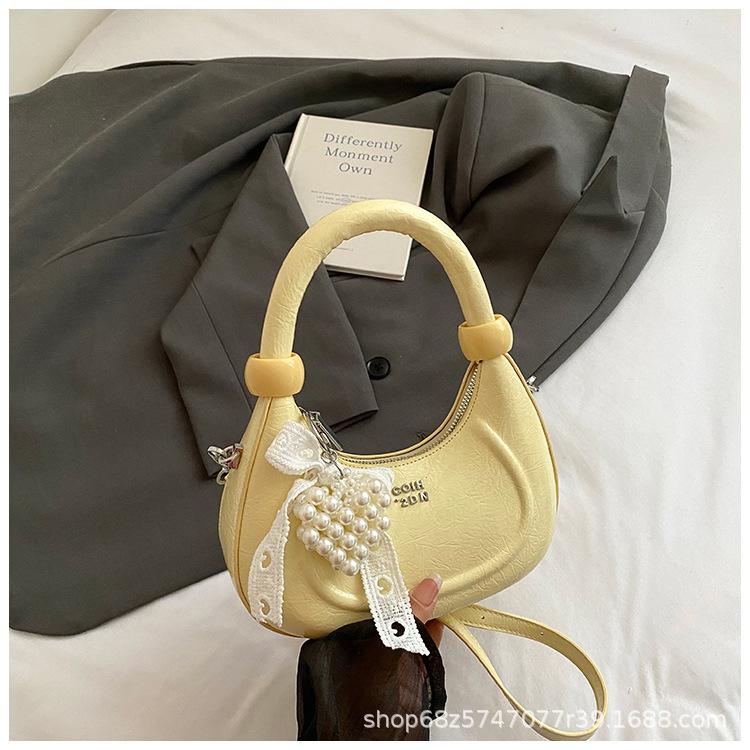 Premium Sense Niche Bag Women's 2025 New Spring and Summer Versatile Messenger Bag Exquisite Mini Small Bag Half-moon Bag