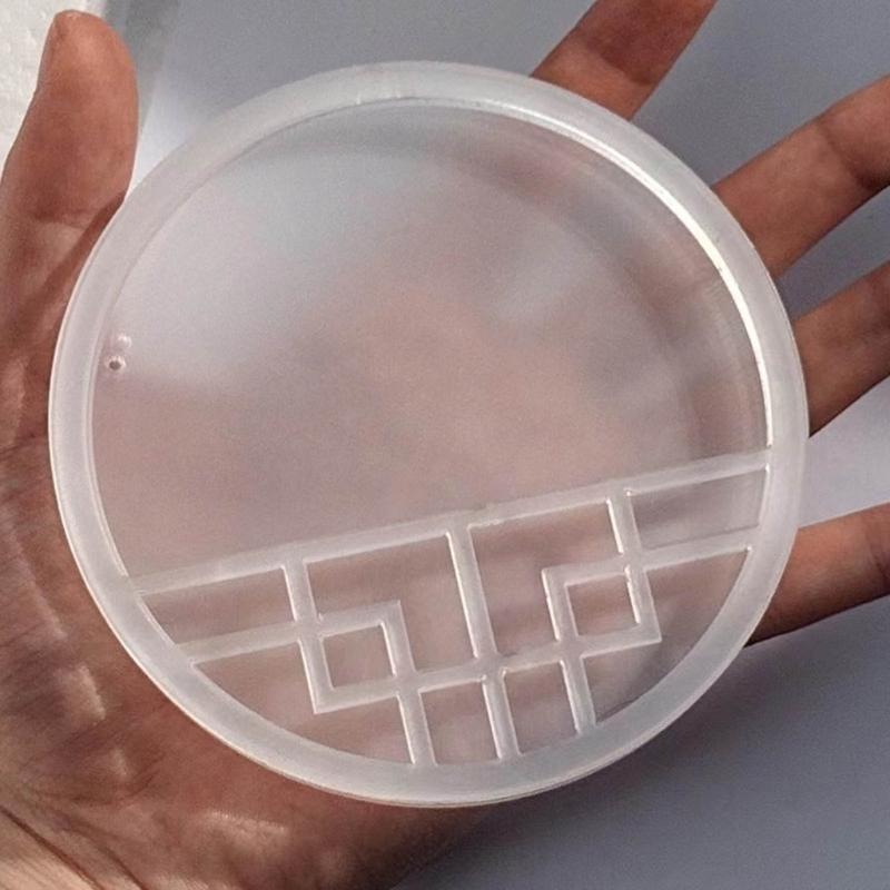 Retro Geometric Shape Quicksand Brick DIY Shake Acrylic Quicksand Blank Plate Quicksand Plate Acrylic Material Easy Use