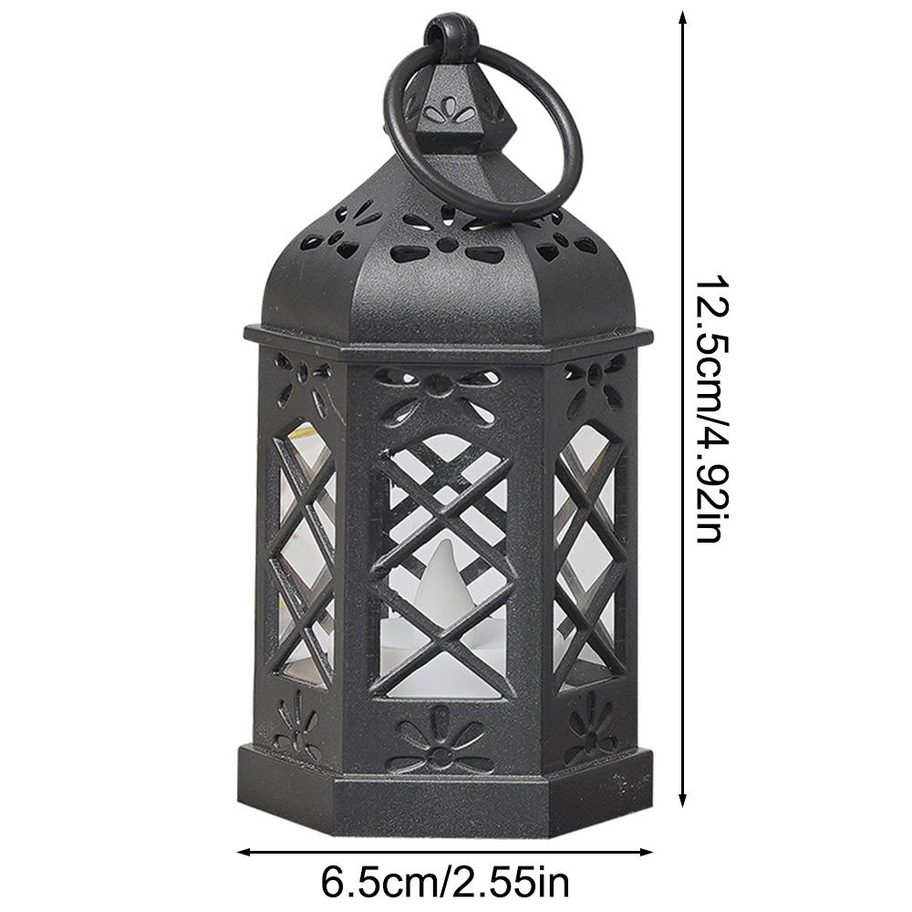Vintage LED Candle Lantern Flameless Flickering Outdoor Indoor Hanging Decor for Garden Party Festival Atmosphere Lighting