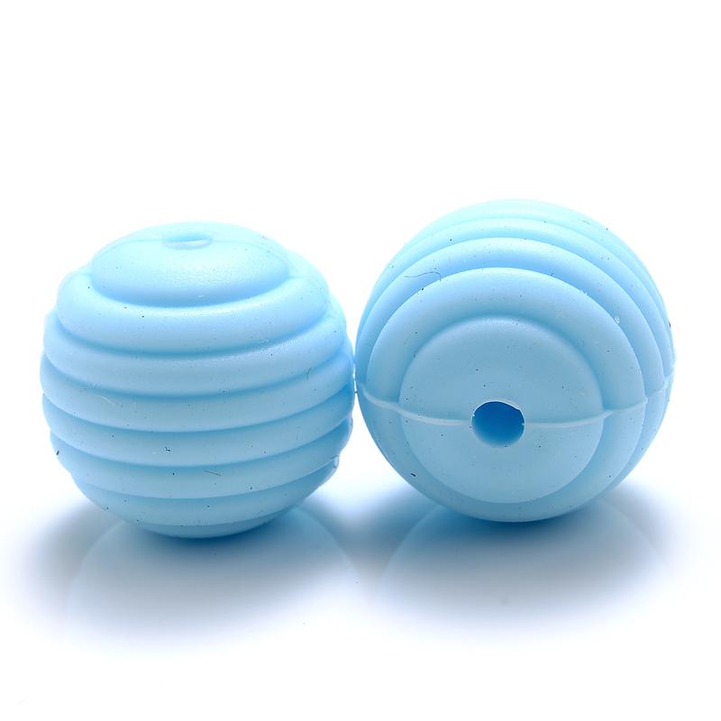 10 Stück/Los 15mm Baby-Silikonperlen Beißringe für 4-6 Monate Spiral-Lebensmittelechtes Silikon Beißring Schnuller Kette Halskette Herstellung