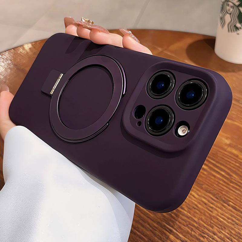 New Liquid Silicone Suitable for Apple IPhone 16 Promax Mobile Phone Case 16 Magnetic Belt Bracket Lens Full Package