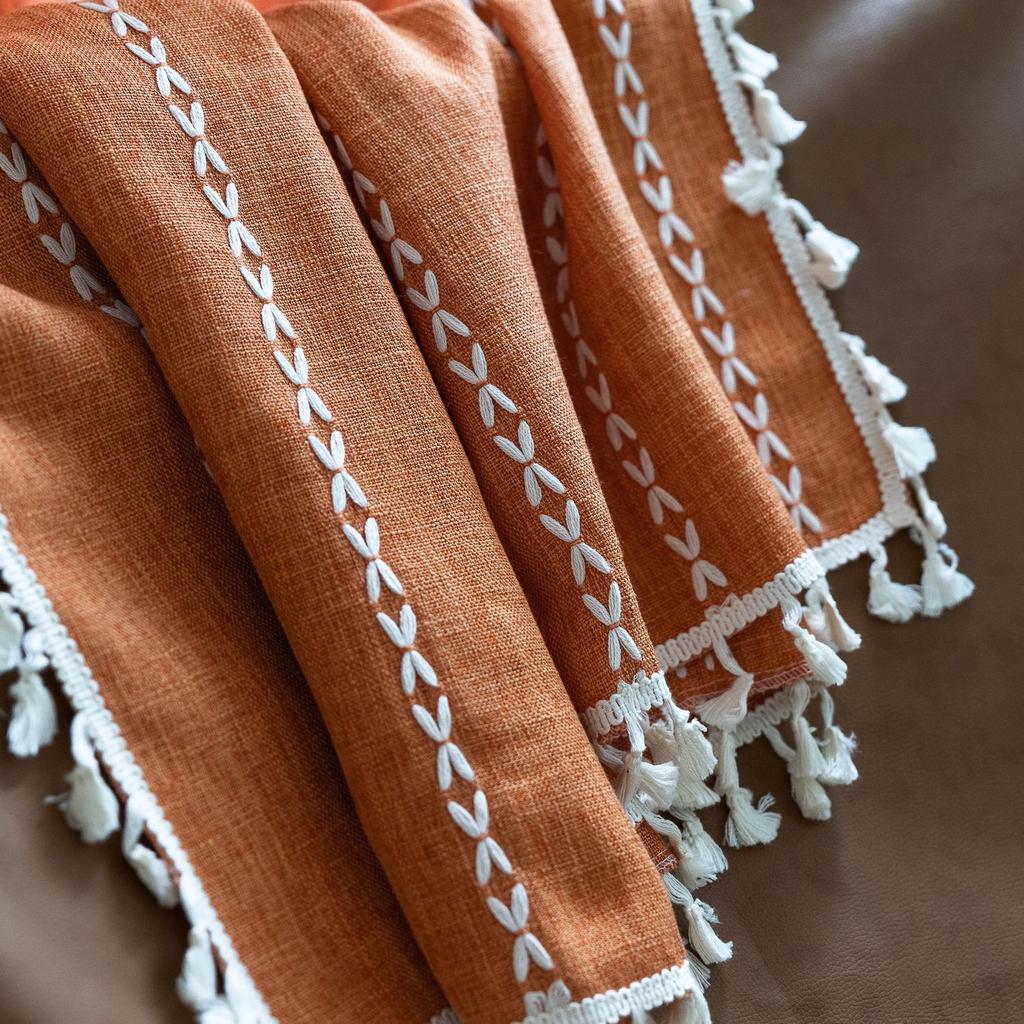 Short Curtain American Country Half Curtain Pull Curtain Bay Window Kitchen Blackout Small Curtain Coffee Curtain