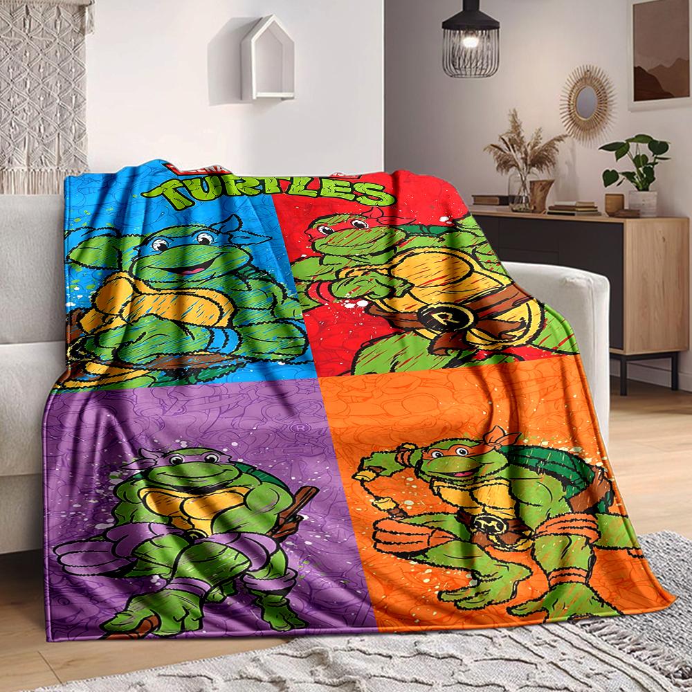 1Pc Teenage Mutant Ninja Turtles Blanket Soft And Comfortable Casual Warm Camping Travel Christmas Halloween Xmas Gift M924137