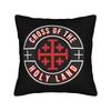 Jesus Christian Cross Faith Jerusalem Cross Square Pillow Cases Cushion Cover Creative Zipper Decorative Pillowcase For Car