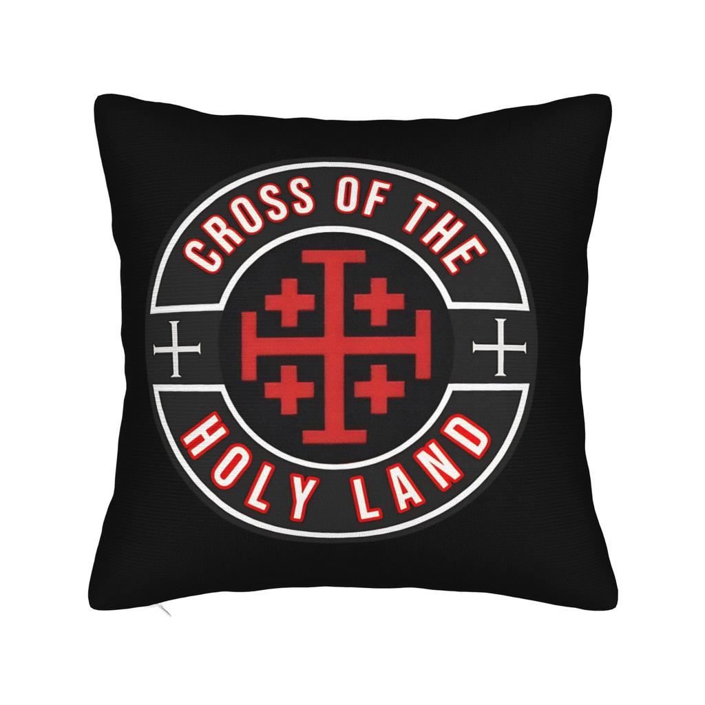 Jesus Christian Cross Faith Jerusalem Cross Square Pillow Cases Cushion Cover Creative Zipper Decorative Pillowcase For Car