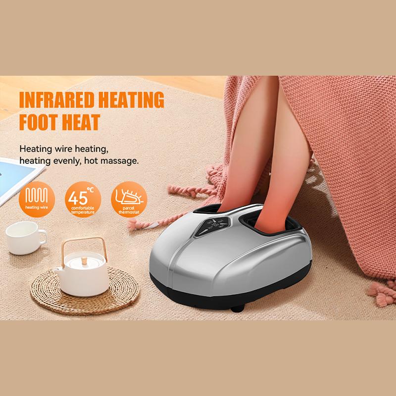 Electric Foot Massage Machine Kneading Air Compression Foot Massager with Heating Vibration Relax Foot Household Gift