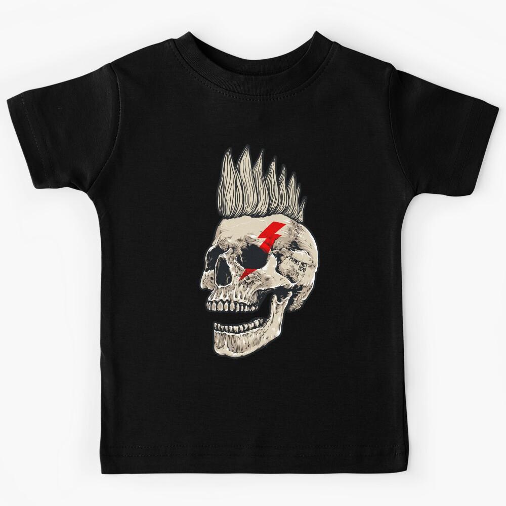 Punk Rock Skull Punks Not Dead Kids T-Shirt 110