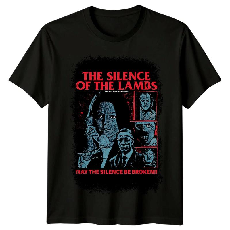 The Silence of the Lambs () Movie Poster Inspired TShirt Retro s Tee S