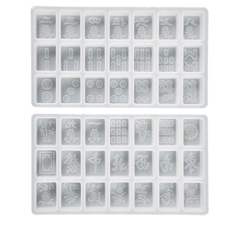 

Mini Chinese Mahjong Resin Mold Silicone Get Rich Mahjong Nail Mould Craft 1