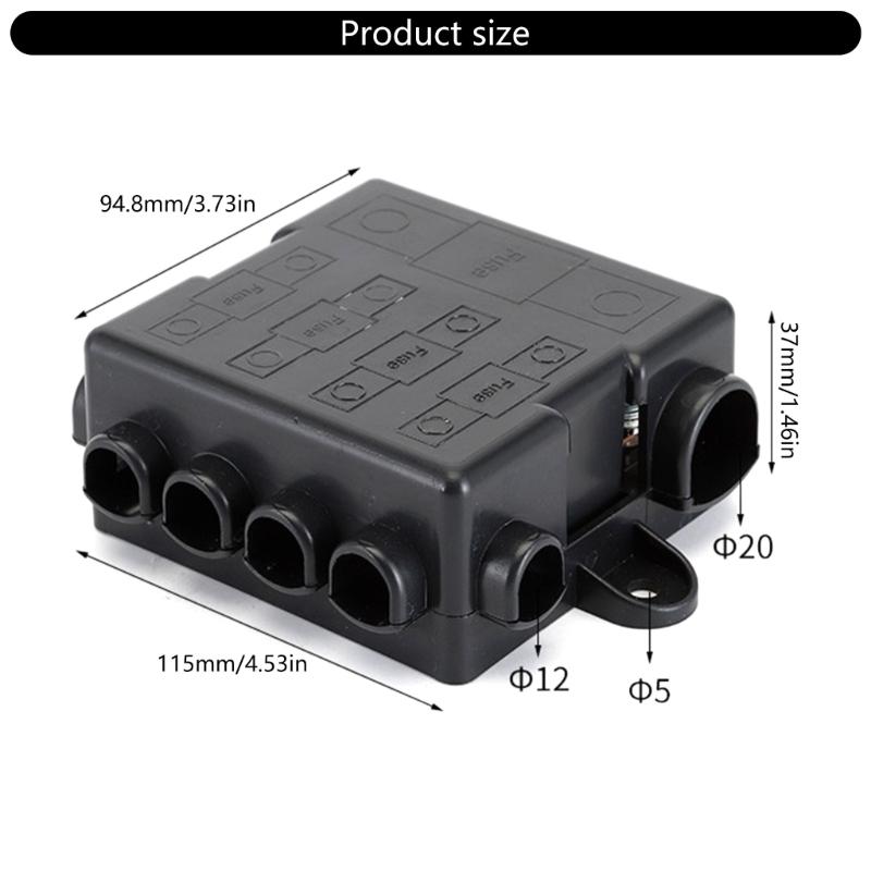 Sicherungskasten Stromverteilerblock mit Sammelschiene für Hochstromverteilung 12V 24V Automobil Marine Anwendungen