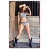 Vintage Cowboy Metal Sign Western Decor 8x12 Inch Home Bar Garage Wall