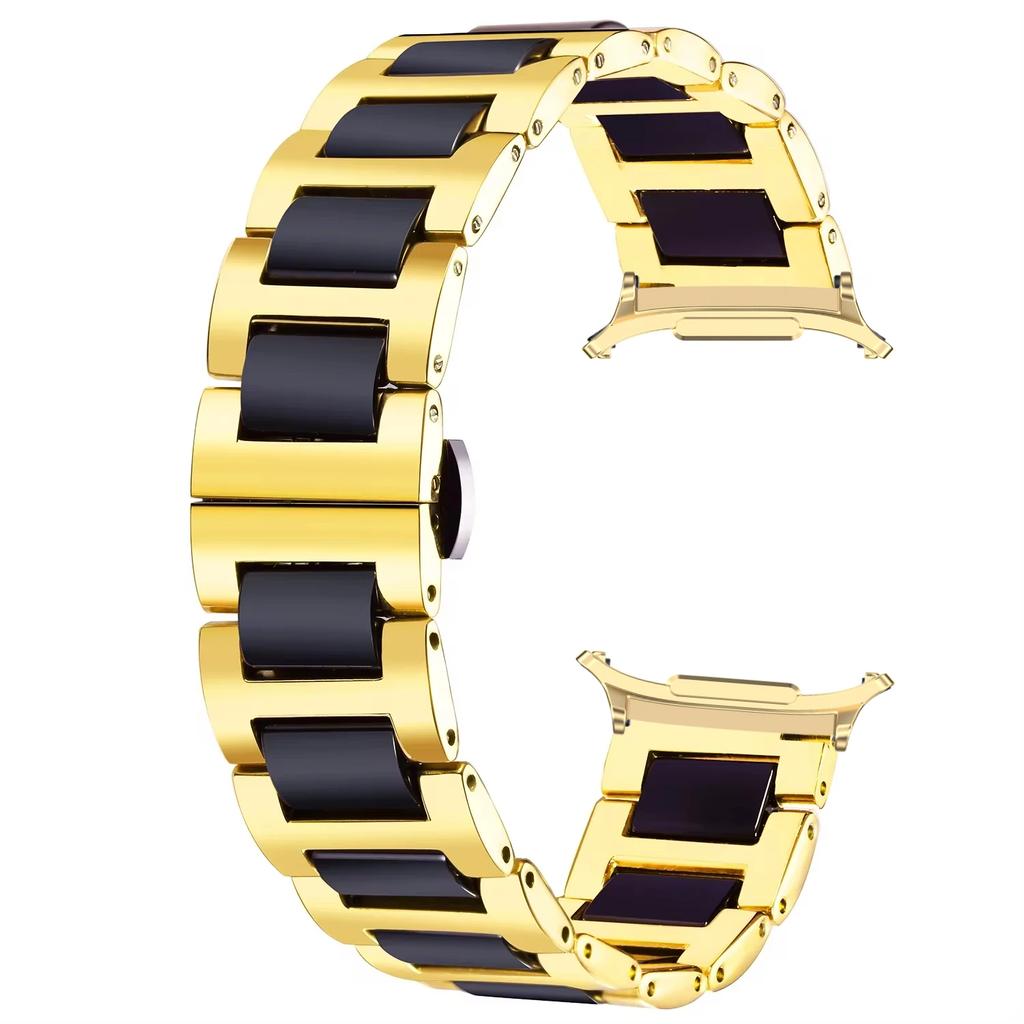 Ceramic+Metal Strap For Samsung Galaxy Watch Ultra 47mm Women/Man Luxury Bracelet Band Galaxy Watch 7 Ultra Stainless Steel Belt