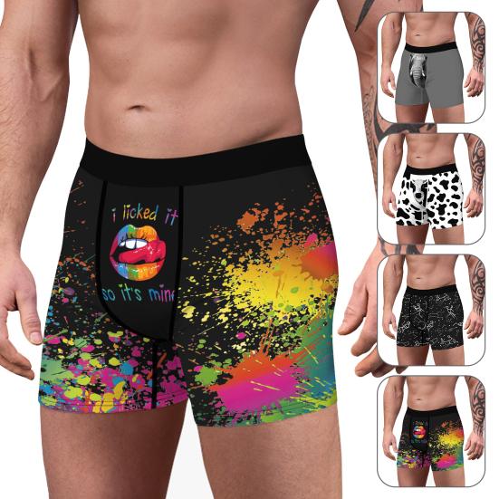 

Трусики-боксеры, повседневные эластичные влагоотводящие трусы-боксеры, нижнее белье без ограничений, мужские трусы, мужские трусы, мужская одежда