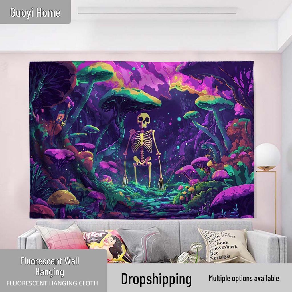 Fluorescent Festival Atmosphere Wall Hanging - Artistic Decoration Cloth