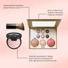 Makeup Tray Set Multifunctional Beauty Tools Kit with Stage Light for Portable Nude Makeup Touchup 