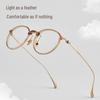 6g Ultralight Pure Titanium Oval Eyeglass Frame for Women - Small, Prescription-Friendly, Influencer Style