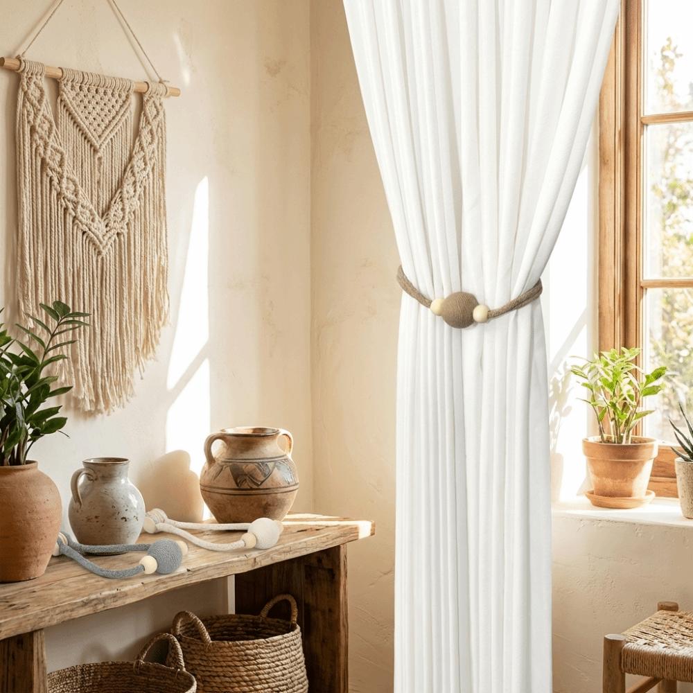 Minimalist Magnetic Curtain Binding Strap Anti-Slip Curtains Tie Rope  Dormitory