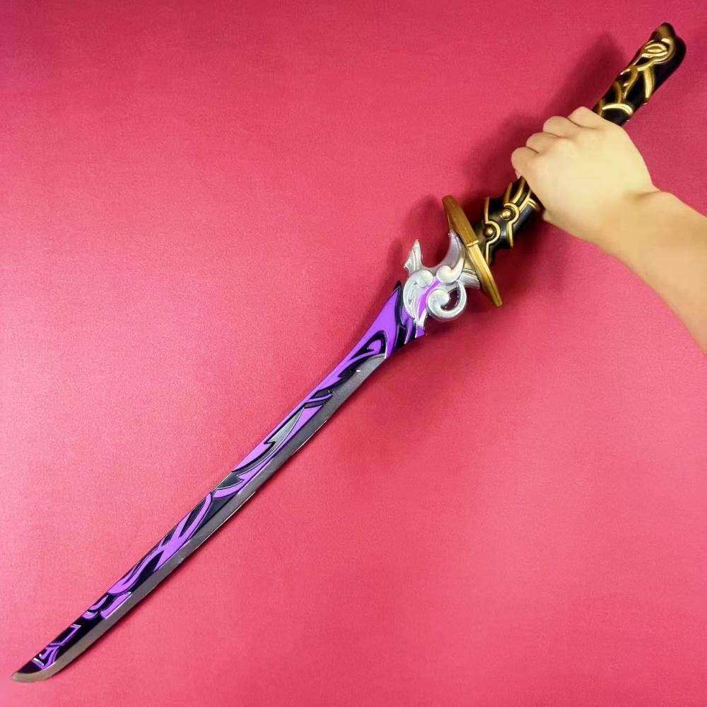 100cm Genshin Impact Katana PU Plastic Sword Anime Cosplay Prop Ninja Knife Real Size Japanese Katana Original Samurai Sabre Toy