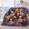 Demon Slayer Anime Flannel Blanket Soft Warm Plush Cozy Throw Blanket for Bed Couch Sofa Lightweight Winter Gift Decor -QJY