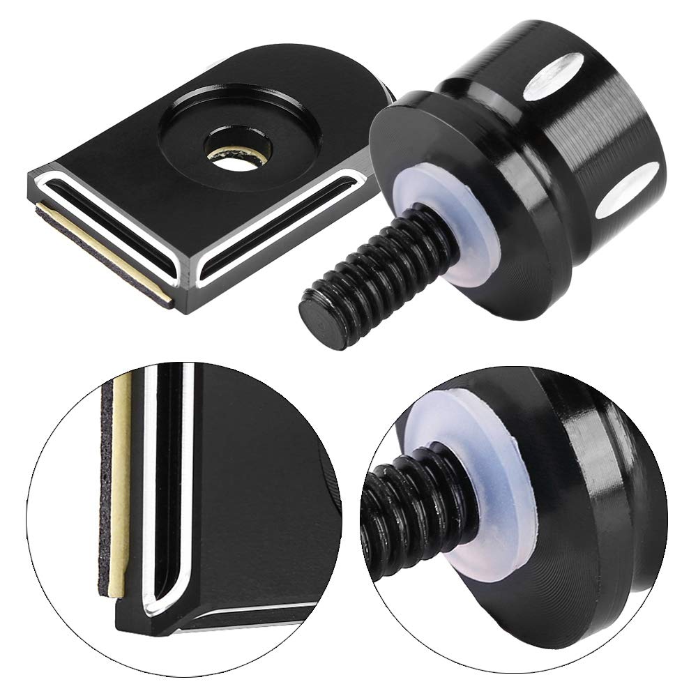 Seat Screw Seat Bolts Rear Seat Bolts Aluminum Mounting Screw Caps for Harley Black