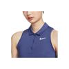 Nike Solid Color Comfortable Breathable Versatile Polo Neck Sleeveless Dress Women Dresses Blue Purple CV4838-510
