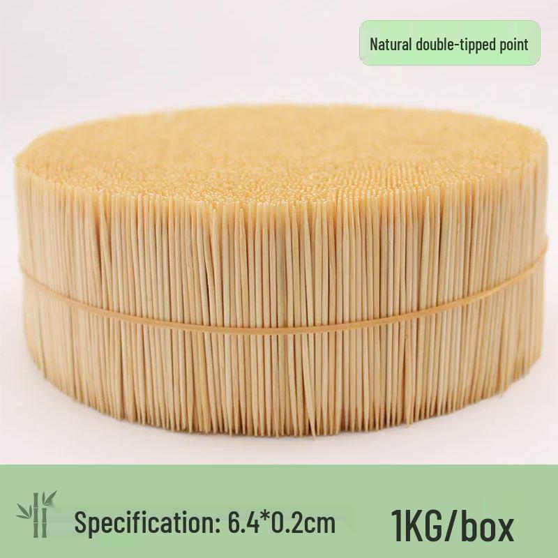 Premium Double-Headed Bamboo Toothpicks - Large Pack, Disposable, Household & Commercial Use