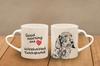 Dachshund - cup with a dog, adorable cup with a heart-shaped handle, universal gift from the Art-Dog brand