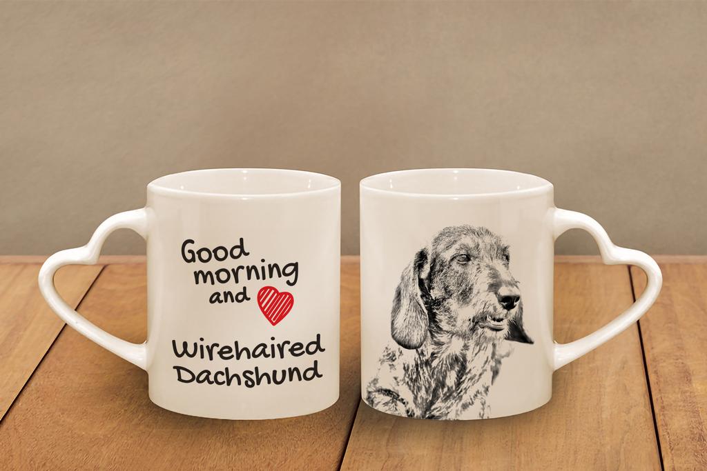 Dachshund - cup with a dog, adorable cup with a heart-shaped handle, universal gift from the Art-Dog brand