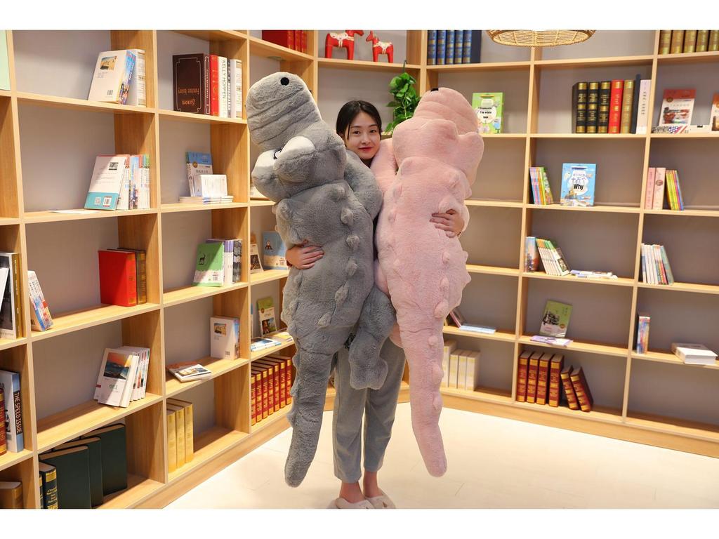 Extra-Large Crocodile and Dinosaur Plush Pillow: Perfect for Sleeping, Leg-Clamping, or Backrest