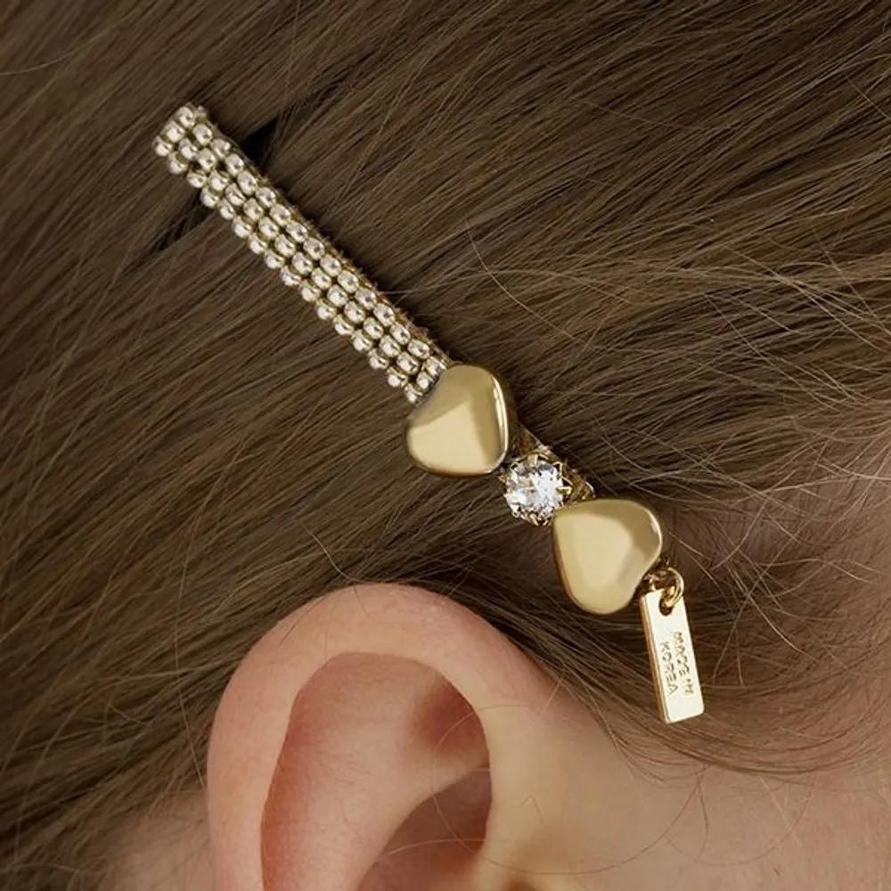 Puff Metal Ribbon Straight Pin JC020SL Gold