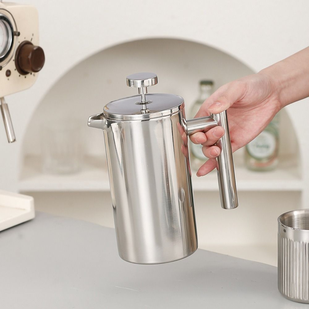 Doppelwandige French Press Kaffeemaschine 350/600/800/1000/1500ml Kaffeepresse Maschine Filterkaffee