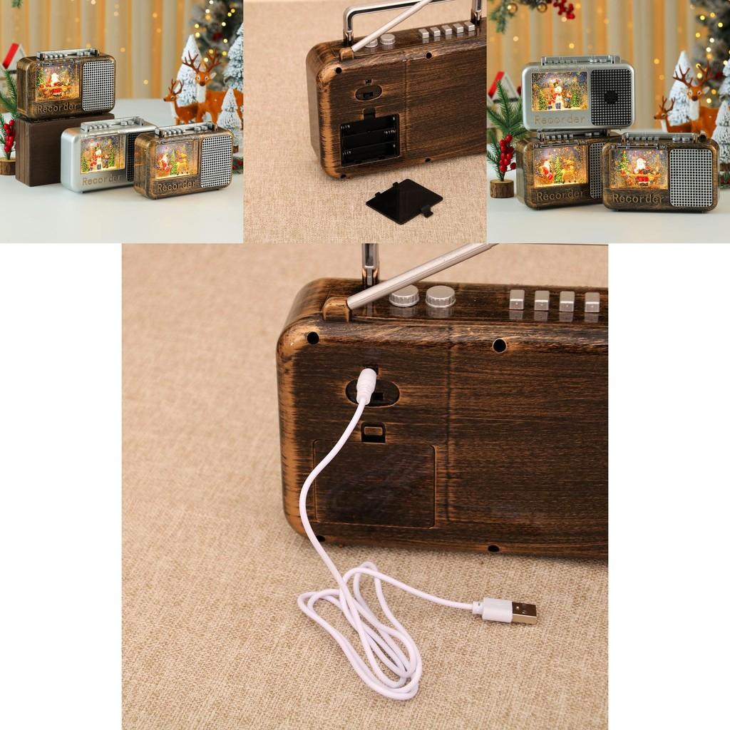 Weihnachten Kreatives Radio Licht Musik Nachtlampe Mit Weihnachtsmann Muster