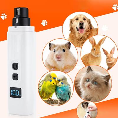 Affilatore per Unghie Gatto Silenzioso Tagliaunghie per Animali con 2 Velocità Ricaricabile Portatile Affilatore per Unghie con Luce LED per Tutti Gatti Cani