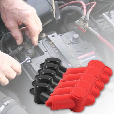 10 Pack Battery Flame Retardant Insulation Sheath Protection Cover Silicone Terminal Covers for Power Junction Blocks