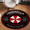 Resident Evil Umbrella Corporation Round Floor Mat, Welcome to the Research Center Non-Slip Rug