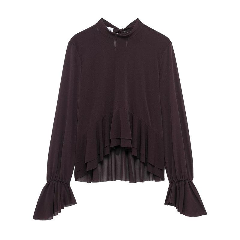 

TAOP&ZA Spring/Summer Women s Fashion Bow Layered Shirt Large