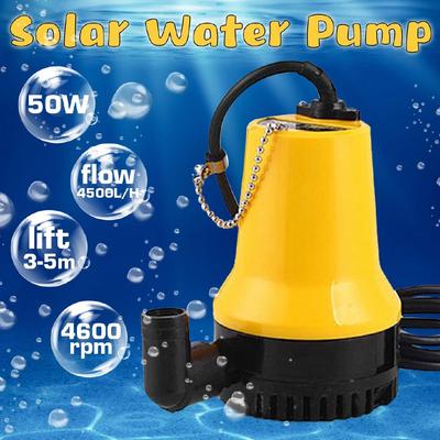 50W 4500L/H 5m DC 12V/24V Güneş Enerjili Su Pompası fırçasız motor Su Sirkülasyon Dalgıç Pompa Sulama Çeşmesi Balık Gölet