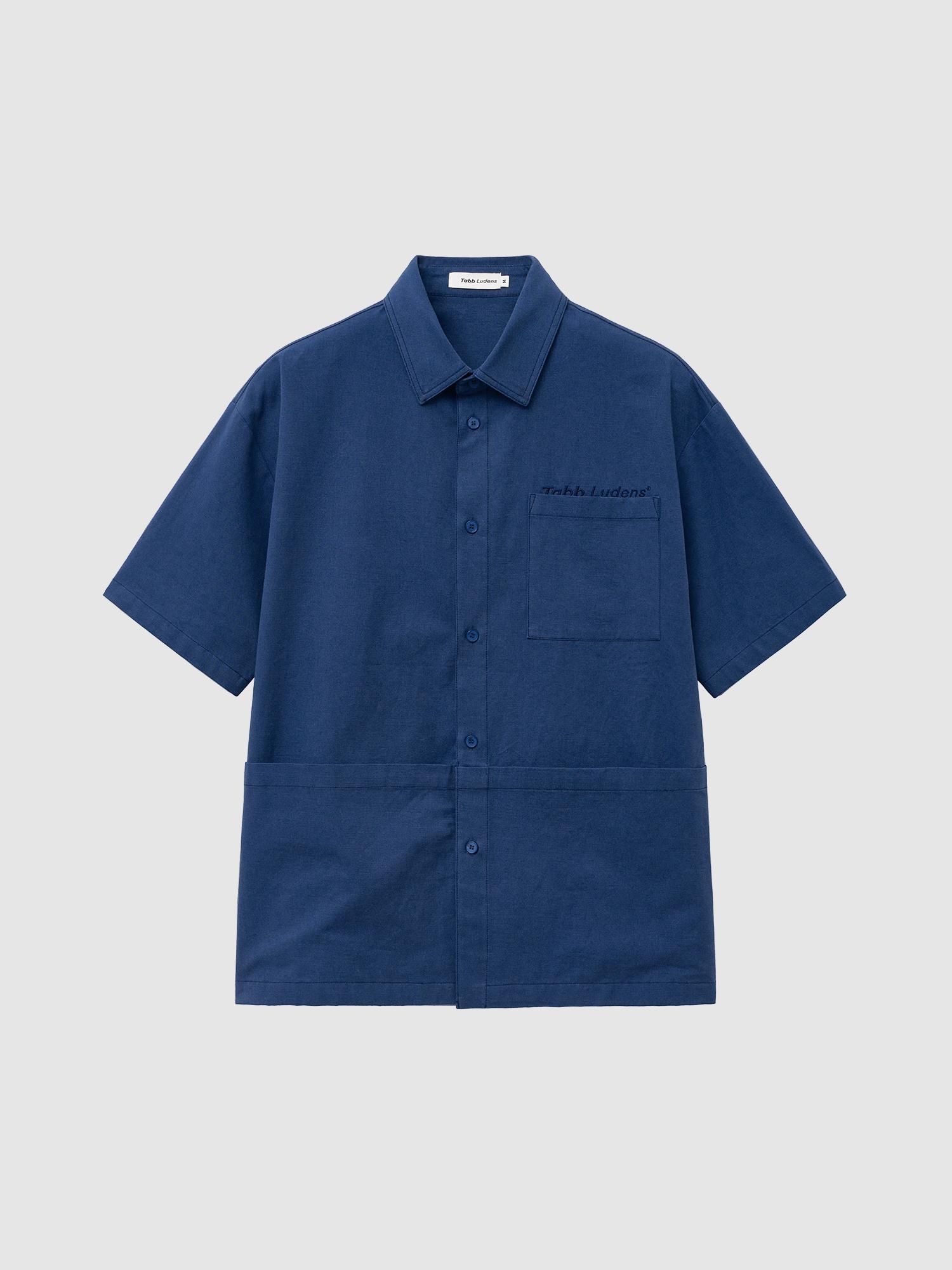 Tabrudens Utility Short Sleeve Shirt_Blue M