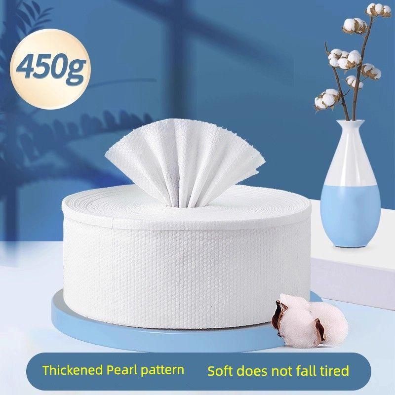 

Face Towel Beauty Salon Special Cotton Soft Thickened Large Roll Wall-Mounted Face Wiping Towel Face Towel Official Flagship Store Genuine Goods Extra Large, Extra Thick Roll - 450g Per Roll