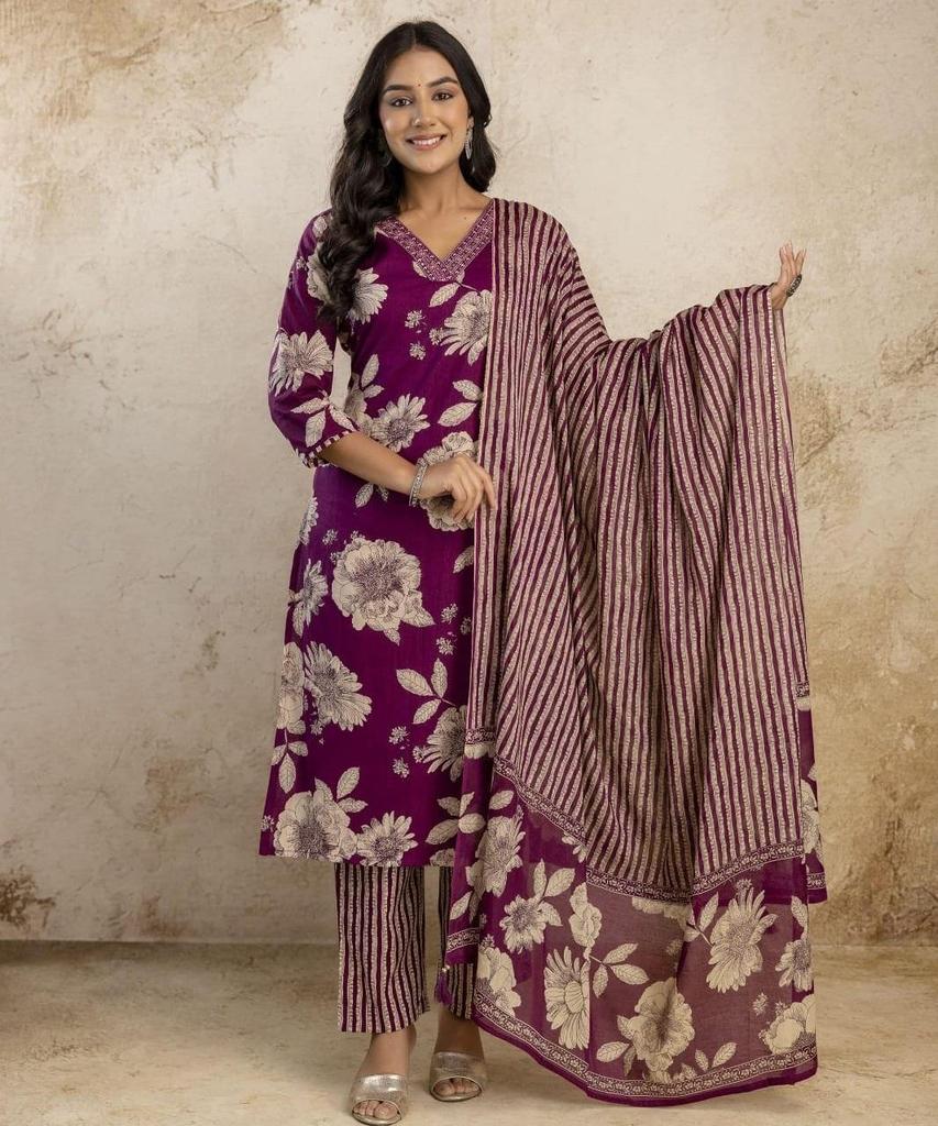 Women Designer Kurta Pant Dupatta Set Indian Bollywood Top Tunic Kurti Salwar Suit Dress