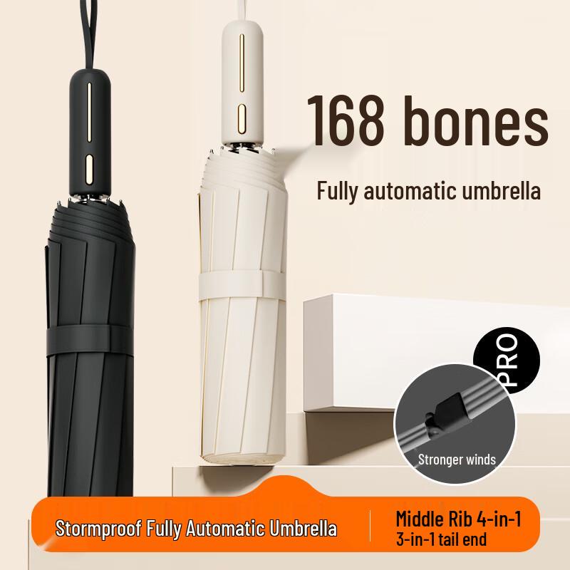 Baodinni Fully Automatic Sun and Rain Umbrella 60cm 12-Rib