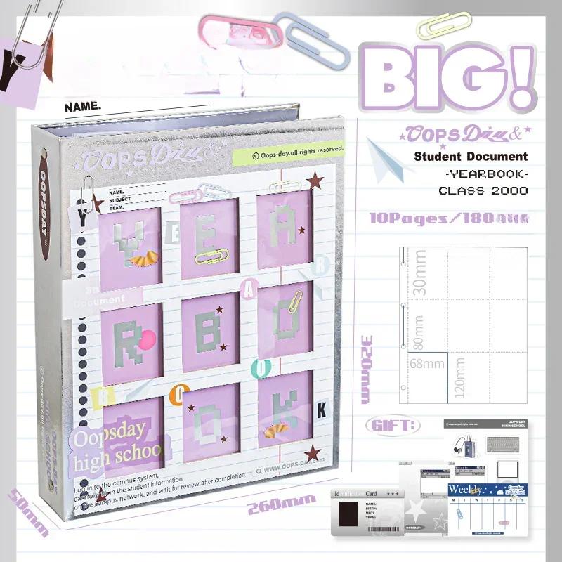 Shiny Silver Photocard Album with 180 Pockets Retro Y2k Style Photo Binder 3 Inch Kpop Idol Small Card Collection Book 2025 New