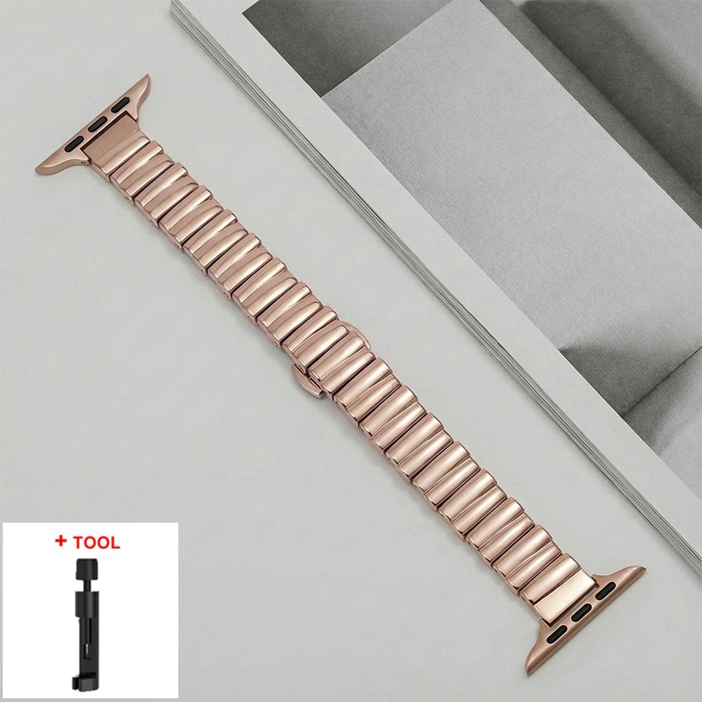 Irregular Metal Strap For Apple Watch Ultra3 49mm 38 40 41 42 44 45 46mm Luxury Stainless Steel Strap For iWatch 11 10 9 8 7 SE3