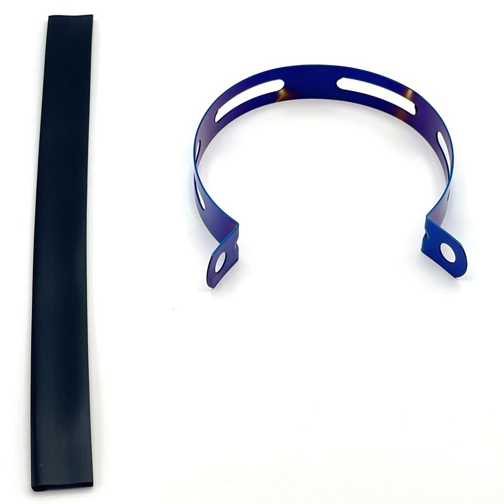 LEXOR Schalband Schal Halterung Fahrrad Motorrad Custom Edelstahl 100 Blau